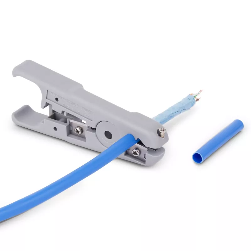 StarTech.com pelacables y cortacables de red, pelacables profesional para cables UTP/FTP/STP/Coax, herramienta giratoria de pelado y corte