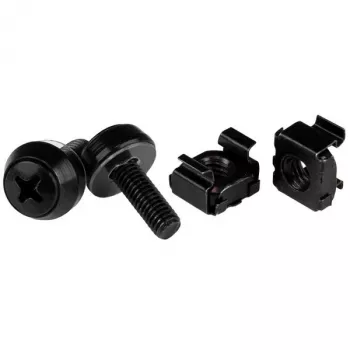 StarTech.com M5 x 12 mm - tornillos y tuercas jaula - pack de 50, negro