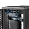 StarTech.com bandeja de rack para servidor 2HE – bandeja universal de montaje en rack para rack y armario de equipos de red de 19 pulgadas – acero de alta resistencia – capacidad de carga 20 kg – bandeja de 400 mm de profundidad, negro