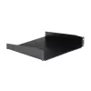 StarTech.com bandeja de rack para servidor 2HE – bandeja universal de montaje en rack para rack y armario de equipos de red de 19 pulgadas – acero de alta resistencia – capacidad de carga 20 kg – bandeja de 400 mm de profundidad, negro