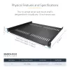 StarTech.com CABSHELF116V2PK pack de 2 bandejas rack 1U ventiladas, 16 pulgadas de profundidad
