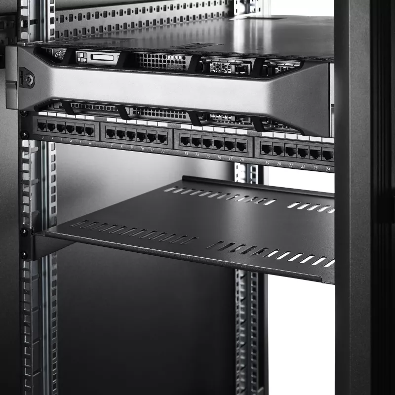 StarTech.com CABSHELF116V2PK pack de 2 bandejas rack 1U ventiladas, 16 pulgadas de profundidad