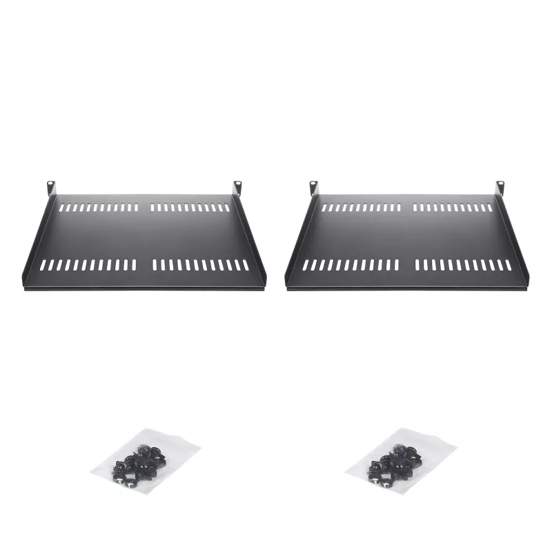 StarTech.com CABSHELF116V2PK pack de 2 bandejas rack 1U ventiladas, 16 pulgadas de profundidad