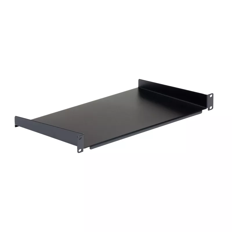 StarTech.com bandeja fija de montaje en rack de servidor 1U - bandeja universal de brazo en voladizo de 25,4 cm de profundidad de acero para rack de equipos AV/red de 19