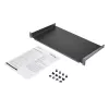 StarTech.com bandeja fija de montaje en rack de servidor 1U - bandeja universal de brazo en voladizo de 25,4 cm de profundidad de acero para rack de equipos AV/red de 19