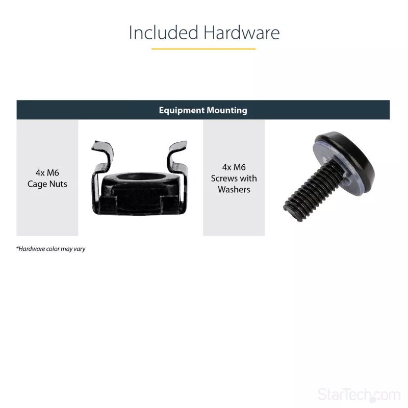 StarTech.com bandeja fija de montaje en rack de servidor 1U - bandeja universal de brazo en voladizo de 25,4 cm de profundidad de acero para rack de equipos AV/red de 19