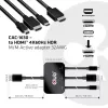 CLUB3D USB Type-C + HDMI™ + MiniDisplayPort™ 1.2 a HDMI™ 4K60Hz HDR M/M adaptador activo 32AWG