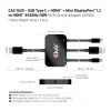 CLUB3D USB Type-C + HDMI™ + MiniDisplayPort™ 1.2 a HDMI™ 4K60Hz HDR M/M adaptador activo 32AWG