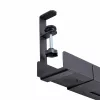 StarTech.com bandeja de gestión de cables bajo el escritorio, organizador de cables de longitud ajustable, montaje por fijación, sin necesidad de taladrar, soporte para regletas, negro