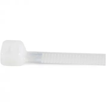Bridas StarTech.com de 20 cm – 4 mm de ancho, diámetro de haz 55 mm, resistencia a la tracción 22 kg, bridas de nailon autoblocantes con punta curvada – 94V-2/UL listado, pack de 100 – blanco