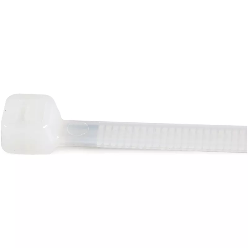 Bridas StarTech.com de 20 cm – 4 mm de ancho, diámetro de haz 55 mm, resistencia a la tracción 22 kg, bridas de nailon autoblocantes con punta curvada – 94V-2/UL listado, pack de 100 – blanco