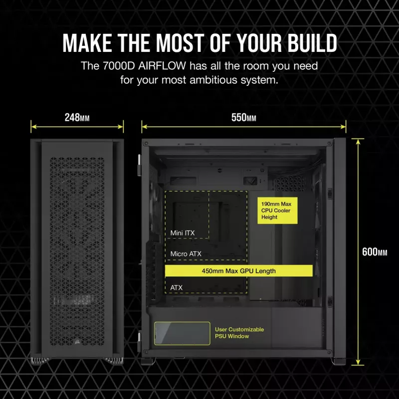 Caja PC Corsair 7000D Airflow Full Tower negra