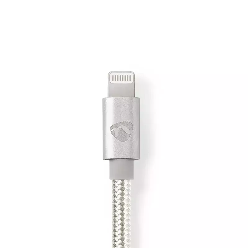 Cable Lightning Nedis CCTB39940AL10 de 1 m aluminio conector de 3,5 mm