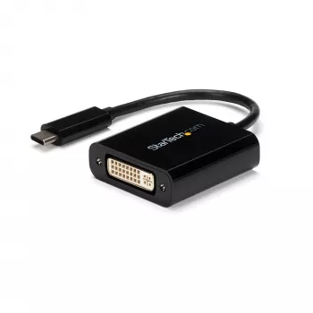 Adaptador StarTech.com USB-C a DVI – negro – 1920x1200 – convertidor de vídeo USB Type-C para su pantalla/monitor/proyector DVI-D – la versión actualizada es CDP2DVIEC