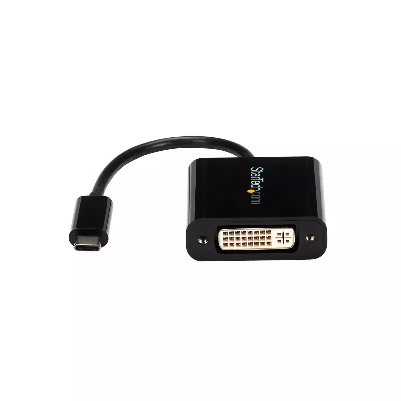 Adaptador StarTech.com USB-C a DVI – negro – 1920x1200 – convertidor de vídeo USB Type-C para su pantalla/monitor/proyector DVI-D – la versión actualizada es CDP2DVIEC