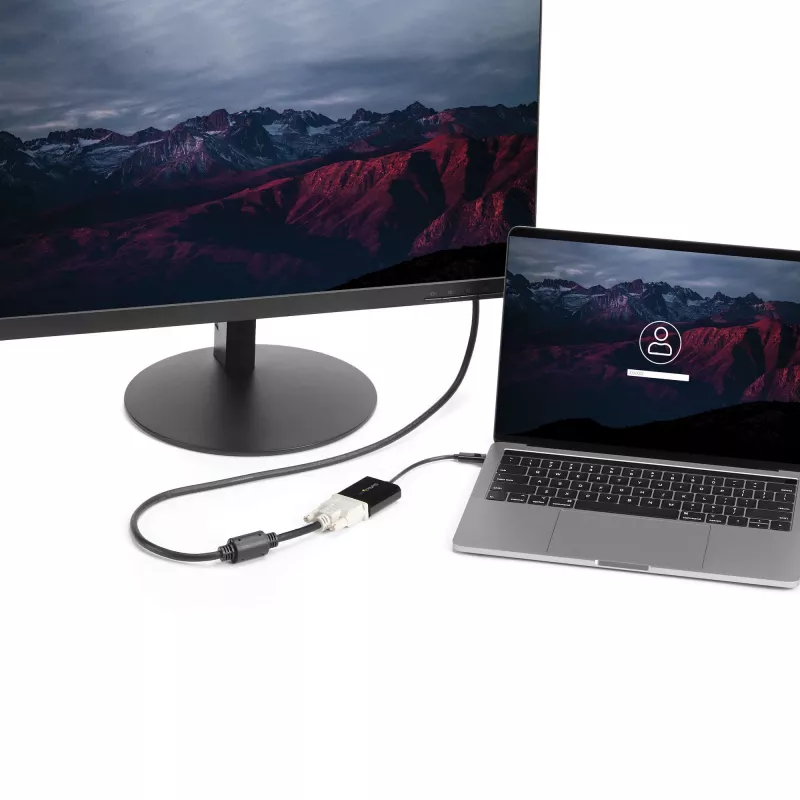 Adaptador StarTech.com USB-C a DVI – negro – 1920x1200 – convertidor de vídeo USB Type-C para su pantalla/monitor/proyector DVI-D – la versión actualizada es CDP2DVIEC