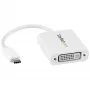 Adaptador StarTech.com USB-C a DVI - blanco, 3.2 Gen 2 (3.1 Gen 2), USB Type-C, salida DVI, 1920 x 1200 píxeles
