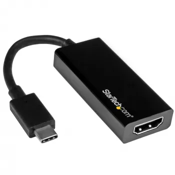 Adaptador StarTech.com USB-C a HDMI con 4K 30Hz - negro, 3.2 Gen 2 (3.1 Gen 2), USB Type-C, salida HDMI, 3840 x 2160 píxeles