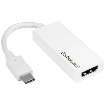 Adaptador StarTech.com USB-C a HDMI - blanco - 4K 60Hz, USB Type-C, salida HDMI, 3840 x 2160 píxeles