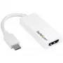 Adaptador StarTech.com USB-C a HDMI - blanco - 4K 60Hz, USB Type-C, salida HDMI, 3840 x 2160 píxeles
