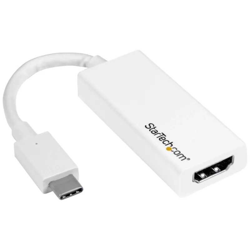 Adaptador StarTech.com USB-C a HDMI - blanco - 4K 60Hz, USB Type-C, salida HDMI, 3840 x 2160 píxeles
