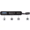 Adaptador multipuerto StarTech.com USB-C con HDMI – puerto USB 3.0 – 60W PD – negro