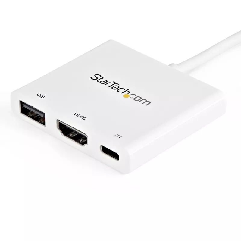 Adaptador multipuerto StarTech.com USB-C con HDMI – conector USB 3.0 – 60 W PD – blanco