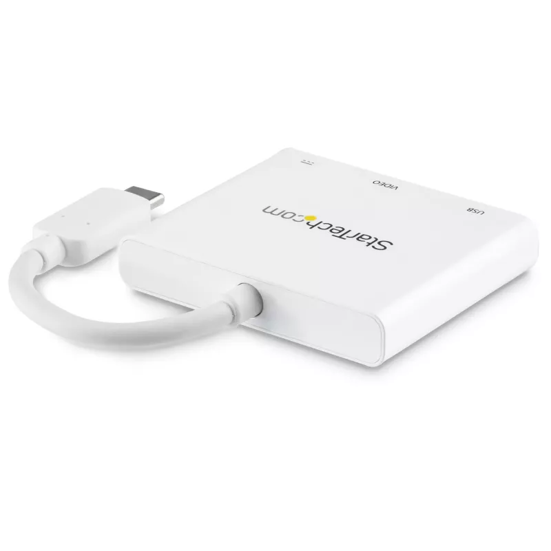 Adaptador multipuerto StarTech.com USB-C con HDMI – conector USB 3.0 – 60 W PD – blanco