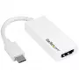 Adaptador StarTech.com USB-C a HDMI con 4K 30Hz - blanco, USB Type-C, salida HDMI, 3840 x 2160 píxeles