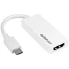 Adaptador StarTech.com USB-C a HDMI con 4K 30Hz - blanco, USB Type-C, salida HDMI, 3840 x 2160 píxeles