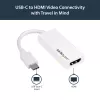 Adaptador StarTech.com USB-C a HDMI con 4K 30Hz - blanco, USB Type-C, salida HDMI, 3840 x 2160 píxeles