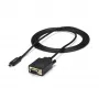 Cable StarTech.com de 1,8 m USB-C a VGA – 1920 x 1200/1080p cable adaptador de vídeo activo USB Type-C a VGA – compatible con Thunderbolt 3 – portátil a monitor/proyector VGA – DP Alt Mode HBR2