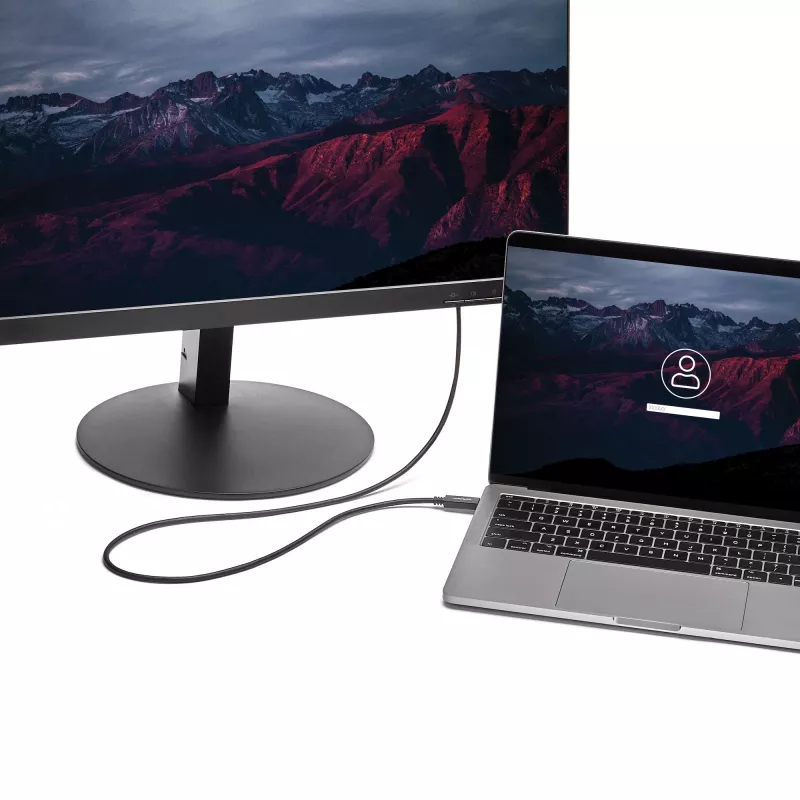 Cable StarTech.com de 1,8 m USB-C a VGA – 1920 x 1200/1080p cable adaptador de vídeo activo USB Type-C a VGA – compatible con Thunderbolt 3 – portátil a monitor/proyector VGA – DP Alt Mode HBR2