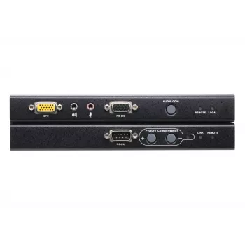 Extensor KVM ATEN USB VGA con audio y RS-232 (200 m), transmisor y receptor, cableado, 200 m, Cat5, 1920 x 1200 píxeles, pulsadores