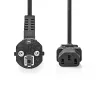 Cable de alimentación Nedis CEGL10000BK50 5 m CEE7/7 conector hembra K13 negro