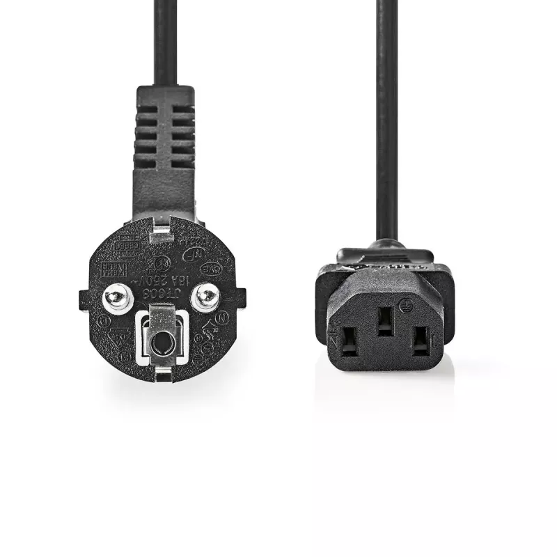 Cable de alimentación Nedis CEGL10000BK50 5 m CEE7/7 conector hembra K13 negro