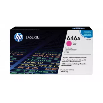 HP 646A tóner original LaserJet magenta, 12500 páginas, magenta, 1 ud.