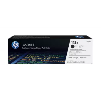 HP 131X pack de 2 tóneres originales LaserJet, negro, alto rendimiento