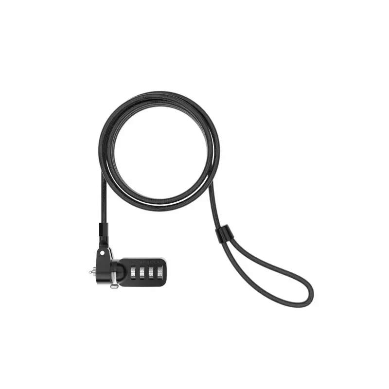 Cerradura de combinación Compulocks CL37 T-Bar cable de seguridad negro