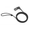 Cerradura de combinación Compulocks CL37 T-Bar cable de seguridad negro