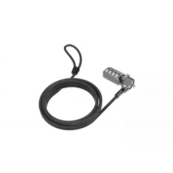 Cerradura de combinación Compulocks CL37 T-Bar cable de seguridad negro