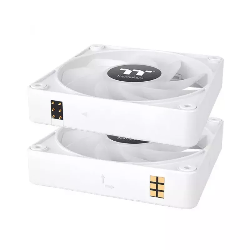 Thermaltake CT120 EX Reverse ARGB Sync CL-F194-PL12SW-A ventilador de caja, 120 mm, rodamiento hidráulico, pack de 3, blanco