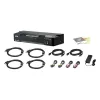 ATEN conmutador KVM Mini-Matrix Boundless de 2 puertos 4K DisplayPort con doble pantalla