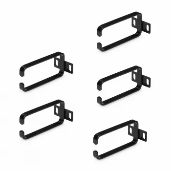 StarTech.com pack de 5 ganchos en D de guía de cables verticales 1U, organizador de cables para racks/armarios de servidores de 19