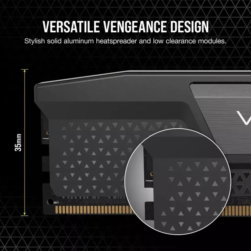 Corsair DDR5 48GB PC 6000 CL30 CORSAIR KIT (2x24GB) VENGEANCE negro retail - 48 GB