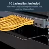 StarTech.com bridas horizontales de guía de cables con desplazamiento de 10,2 cm para racks – pack de 10