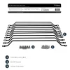 StarTech.com bridas horizontales de guía de cables con desplazamiento de 10,2 cm para racks – pack de 10