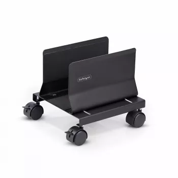 StarTech.com carro para torre de ordenador, soporte móvil con ruedas para CPU (ruedas), carga máx. 21 kg, soporte ajustable para caja de PC, soporte de suelo para escritorio, carro de acero