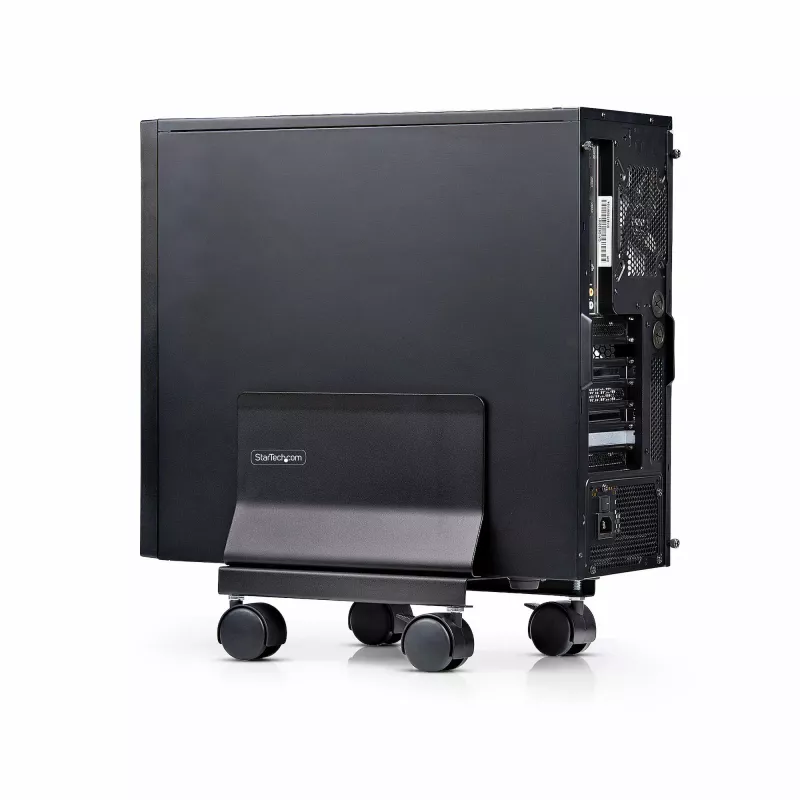 StarTech.com CPUMOBILESTND carro para torre de ordenador con ruedas, ajustable, acero, negro