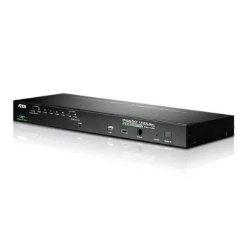 ATEN Switch KVM sobre IP VGA USB - PS/2 de 8 puertos con puerto USB periférico